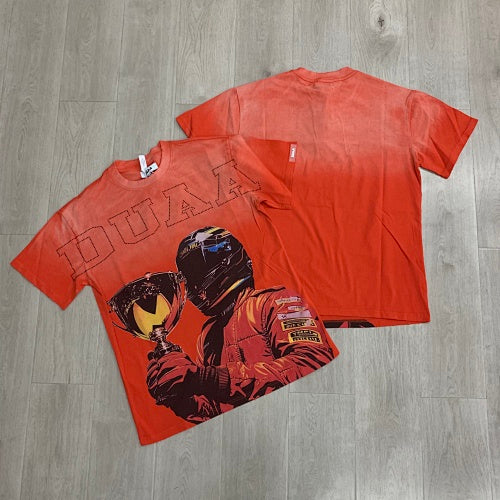 DUAA Racer Graphic Red Short‑Sleeve T‑Shirt