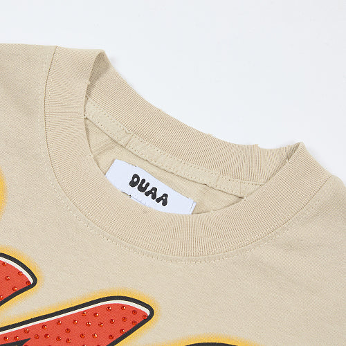 DUAA Angel Earth Graphic Beige T‑Shirt