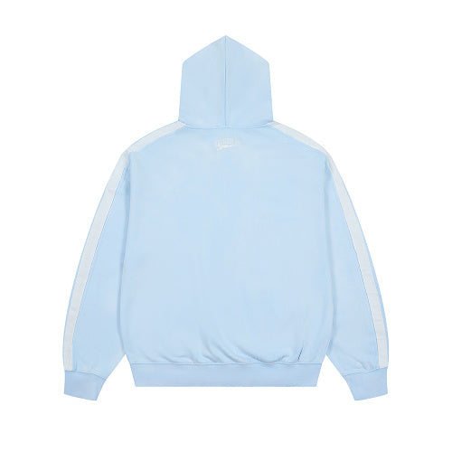 Roughplay Light‑Blue Graphic Zip‑Up Hoodie