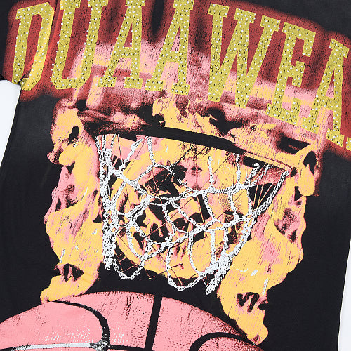 DUAA Basketball Graphic Black T‑Shirt