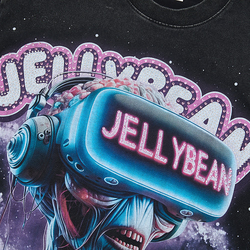 Jellybean Alien UFO Graphic Short‑Sleeve T‑Shirt