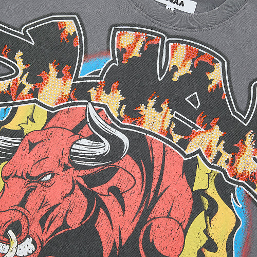 DUAA Bull Snake Graphic Dark Grey T‑Shirt