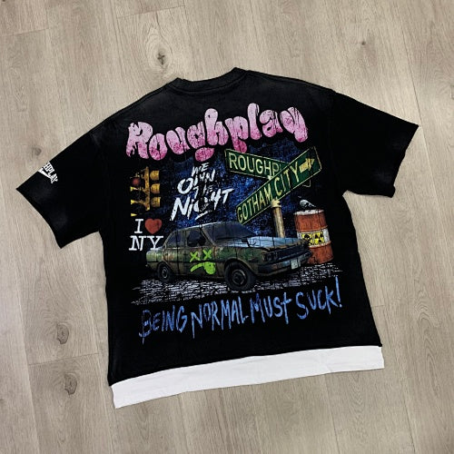 Roughplay Racing Car Graphic Short‑Sleeve T‑Shirt