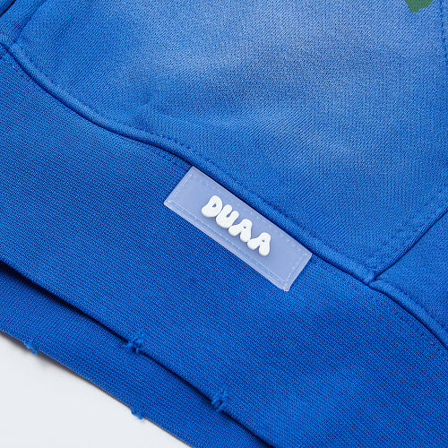 DUAA Blue Tiger & Angel Zip‑Up Hoodie