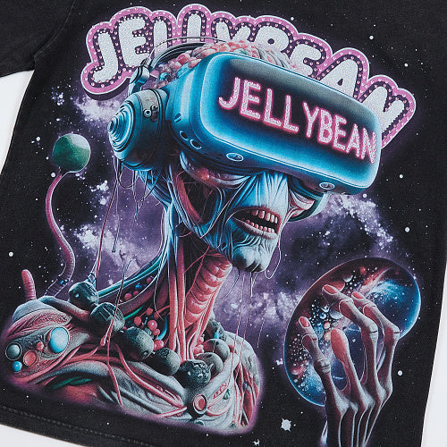 Jellybean Alien UFO Graphic Short‑Sleeve T‑Shirt