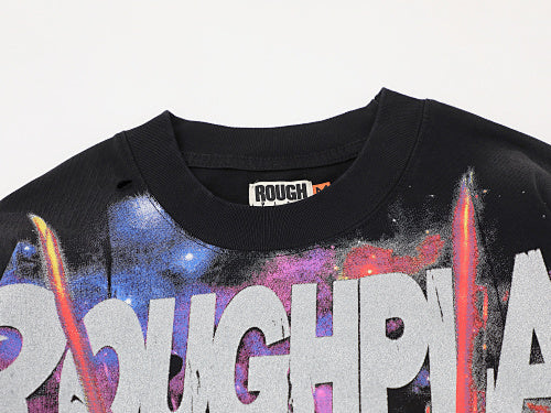 Roughplay Demon Skull Graphic Raglan Long Sleeve T‑Shirt