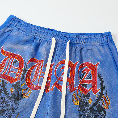 DUAA Blue Graphic Street Sweatpants
