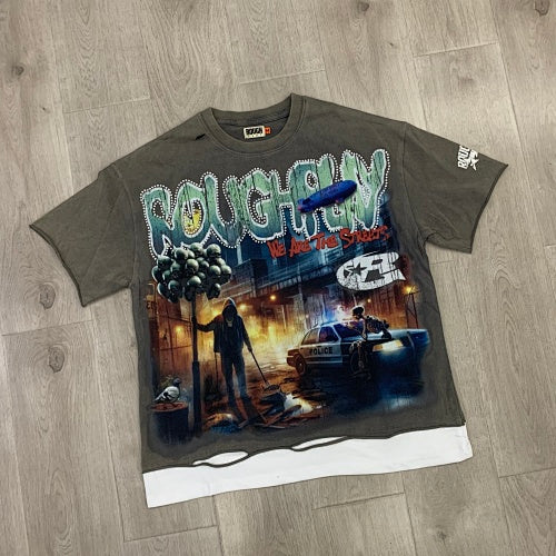 Roughplay Urban Skull Graphic Short Sleeve T‑Shirt