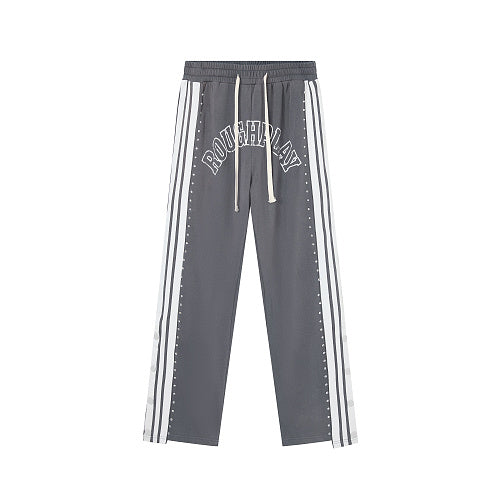Roughplay Side‑Stripe Flare Sweatpants