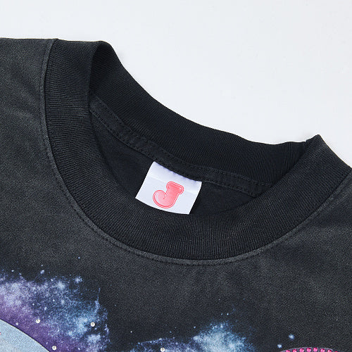 Jellybean Skull Candy Galaxy Graphic T‑Shirt