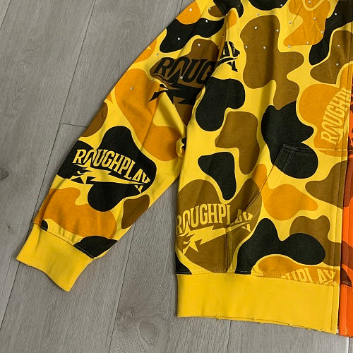 Roughplay Camouflage Graphic Zip‑Up Hoodie