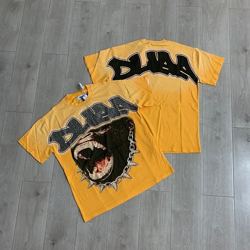 DUAA Yellow Panther Graphic Short‑Sleeve T‑Shirt