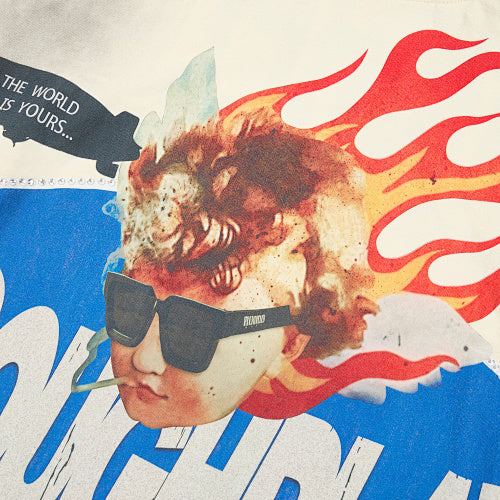 Roughplay Flame Graphic Raglan Long‑Sleeve Tee