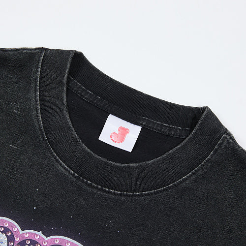 Jellybean Alien UFO Graphic Short‑Sleeve T‑Shirt