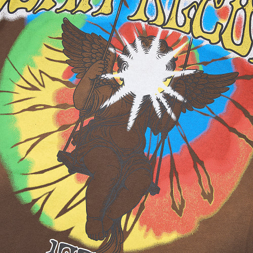 DUAA Tie‑Dye Graphic Brown T‑Shirt