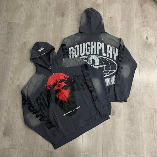 Roughplay Red Skull Graphic Hoodie