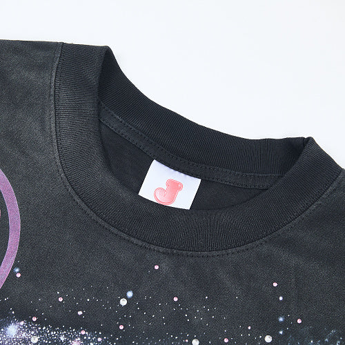 Jellybean Astronaut Galaxy Graphic Double‑Sided Print Short Sleeve T‑Shirt