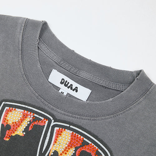 DUAA Bull Snake Graphic Dark Grey T‑Shirt