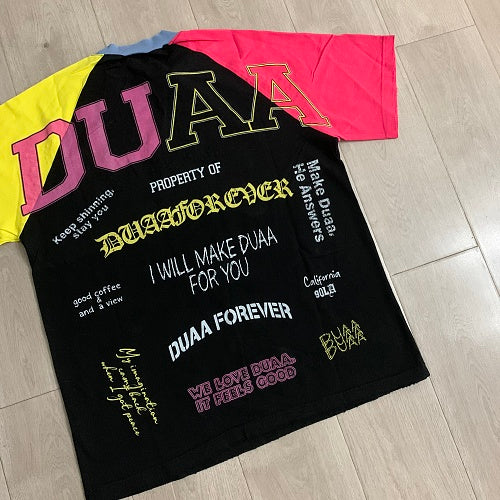 DUAA Color‑Block Raglan Short‑Sleeve T‑Shirt