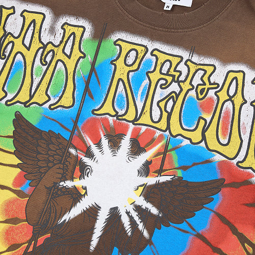 DUAA Tie‑Dye Graphic Brown T‑Shirt