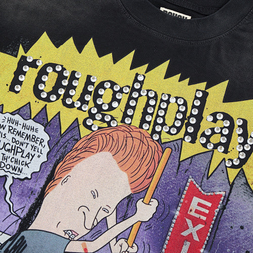 Roughplay Cartoon Graphic Long‑Sleeve T‑Shirt