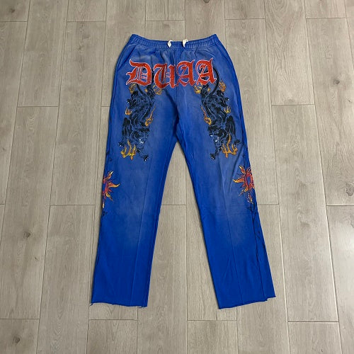 DUAA Blue Graphic Street Sweatpants