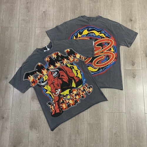 DUAA Bull Snake Graphic Dark Grey T‑Shirt