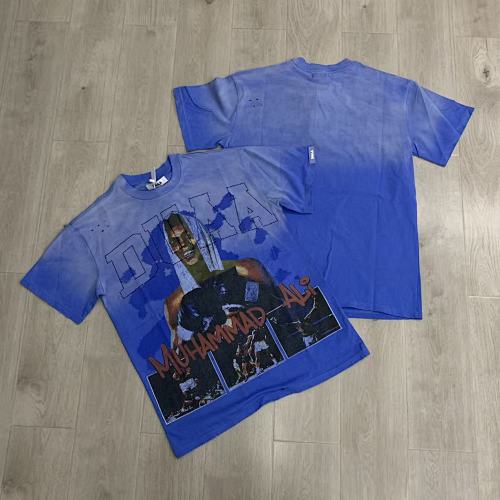 DUAA Portrait‑Graphic Blue Short‑Sleeve T‑Shirt
