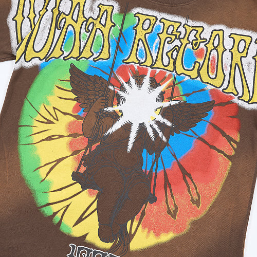 DUAA Tie‑Dye Graphic Brown T‑Shirt