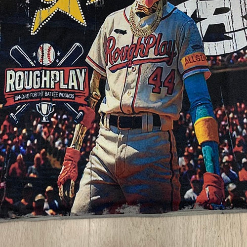 Roughplay Baseball Player Smiley Graphic Short Sleeve T‑Shirt
