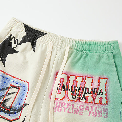 DUAA Tie‑Dye Graphic Casual Sweatpants