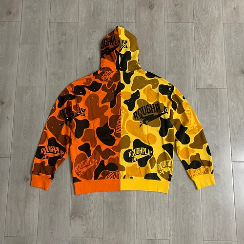 Roughplay Camouflage Graphic Zip‑Up Hoodie