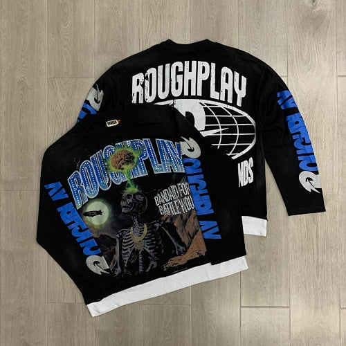 Roughplay Skeleton Graphic Raglan Long Sleeve T‑Shirt