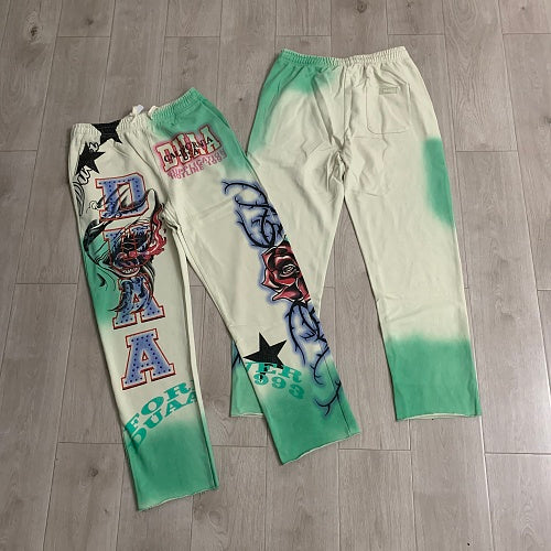 DUAA Tie‑Dye Graphic Casual Sweatpants