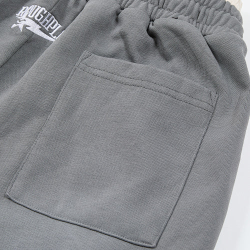 Roughplay Letter Print Wide‑Leg Sweatpants