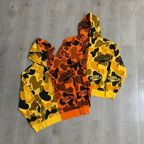 Roughplay Camouflage Graphic Zip‑Up Hoodie