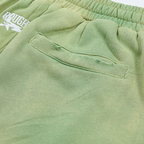 Roughplay Green Side‑Stripe Flare Sweatpants
