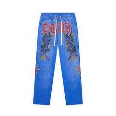 DUAA Blue Graphic Street Sweatpants