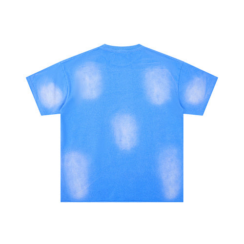 DUAA Portrait Graphic Blue Short‑Sleeve T‑Shirt