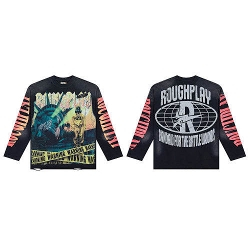 Roughplay Vintage Graphic Long‑Sleeve Shirt