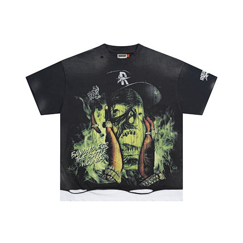 Roughplay Monster Graphic Short‑Sleeve T‑Shirt