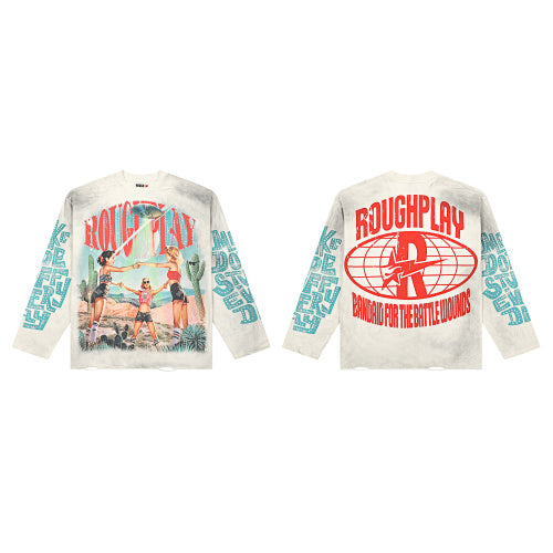 Roughplay Vintage Graphic Raglan Long Sleeve T‑Shirt