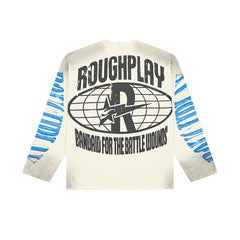 Roughplay Sun‑Pattern Graphic Long‑Sleeve Shirt
