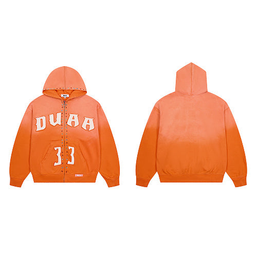 DUAA 33 Logo Zip‑Up Hoodie‑2 Colors