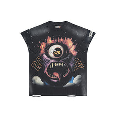 Roughplay Cyclops Monster Graphic Short Sleeve T‑Shirt
