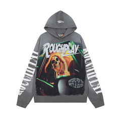 Roughplay Green Skull Graphic Hoodie