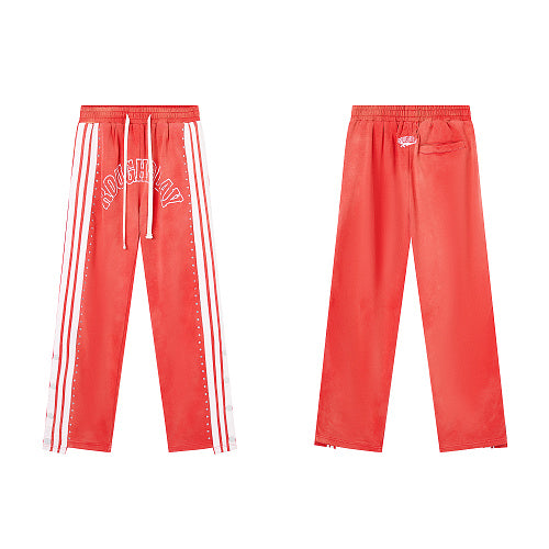 Roughplay Side‑Stripe Flare Sweatpants