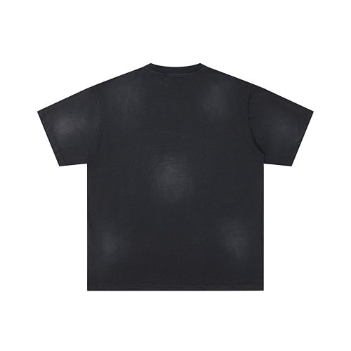 DUAA Football Player Graphic Black Short‑Sleeve T‑Shirt