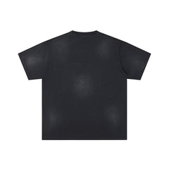 DUAA Football Player Graphic Black Short‑Sleeve T‑Shirt