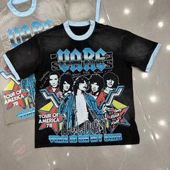 Vareallday Band‑Graphic Ringer T‑Shirt